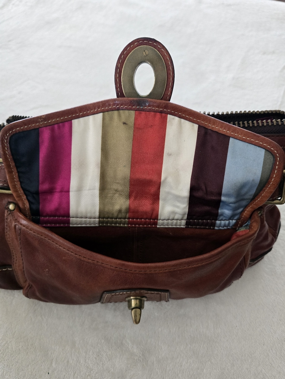 Vintage COACH Legacy 65th Turnlock Leather Shoulder Bag Brown 11127 Y2K - Picture 9 of 16